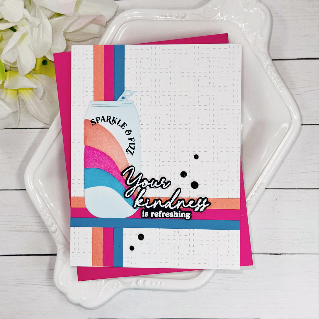 Pinkfresh Studio Sippable Scenes Stencils 284325 Your Kindness Is Refreshing