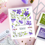 Pinkfresh Studio Soft Meadow Clear Stamps 330126 Wishing you a beautiful day flower Card