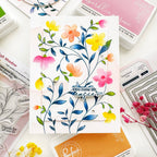Pinkfresh Studio Soft Meadow Clear Stamps 330126 You Make Life Easier flower Card
