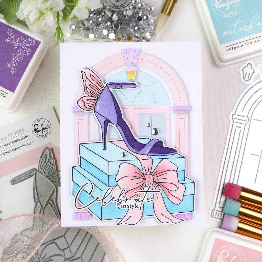 Pinkfresh Studio Step Into Style Dies 315426 Fashion Card