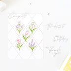 Pinkfresh Studio Stitched Heart Lattice Press Plates 343526 Congrats Card