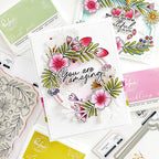 Pinkfresh Studio Stitched Rectangles Essentials Die Set pf001es You Are Amazing Card