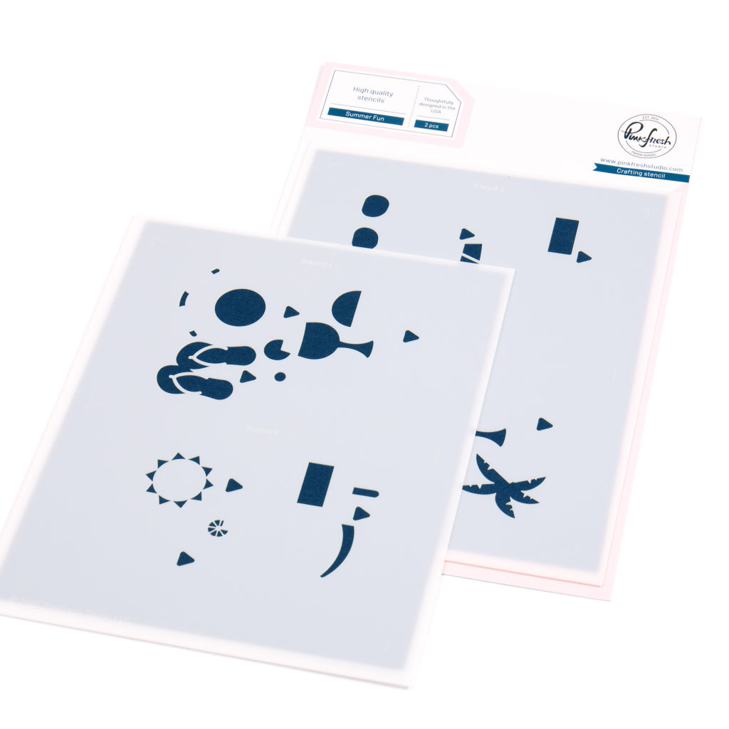 Pinkfresh Studio Summer Fun Stencils 278025