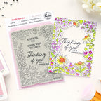Pinkfresh Studio Sunlit Garden Cling Stamps Dies Stencils And Press Plates Bundle 324226 Cling Set