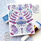 Pinkfresh Studio Swan Reverie Cling Stamp 305725 Sending Comfort Care And Calm Card