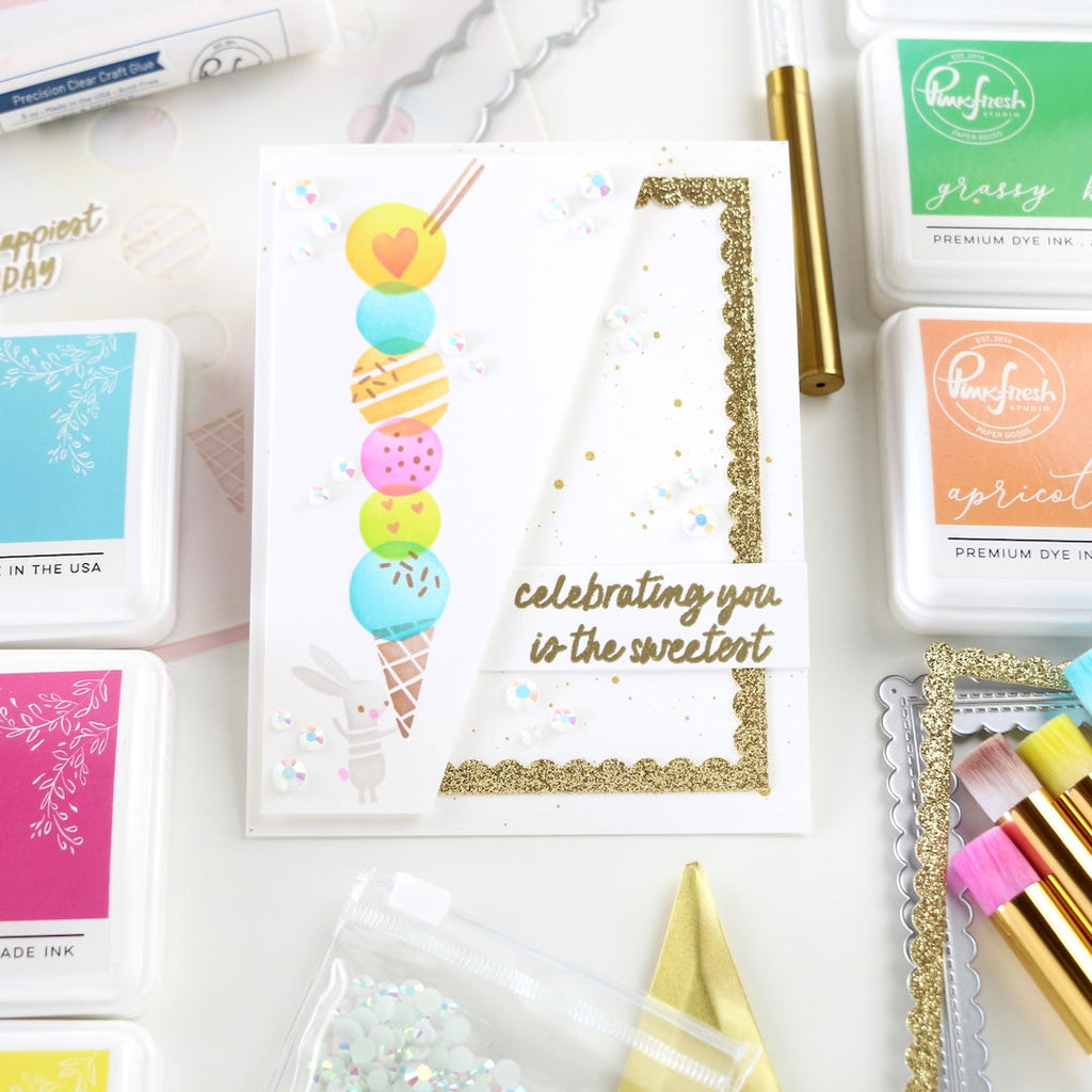 Pinkfresh Studio Sweet Scoops Die 279425 Erica Card