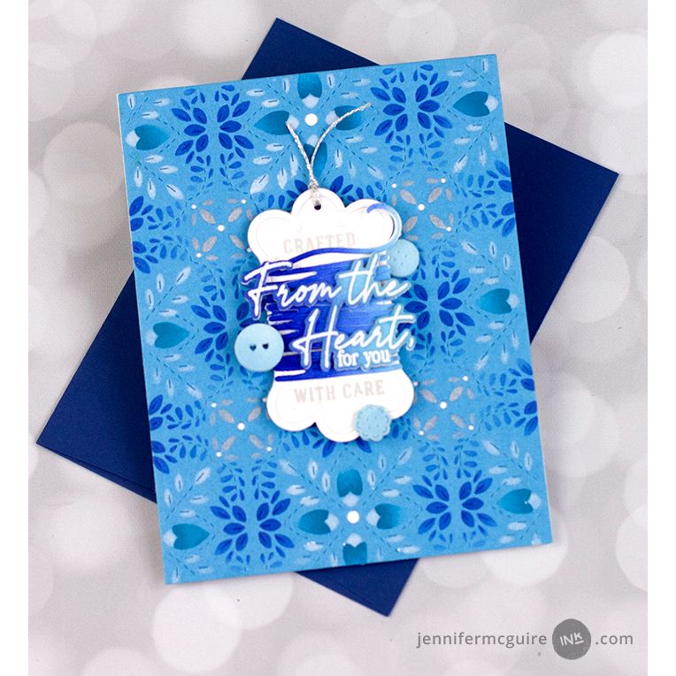 Pinkfresh Studio The Stitch Edit Thread Spool Florals Stencils 312925 From The Heart Card | color-code:ALT02