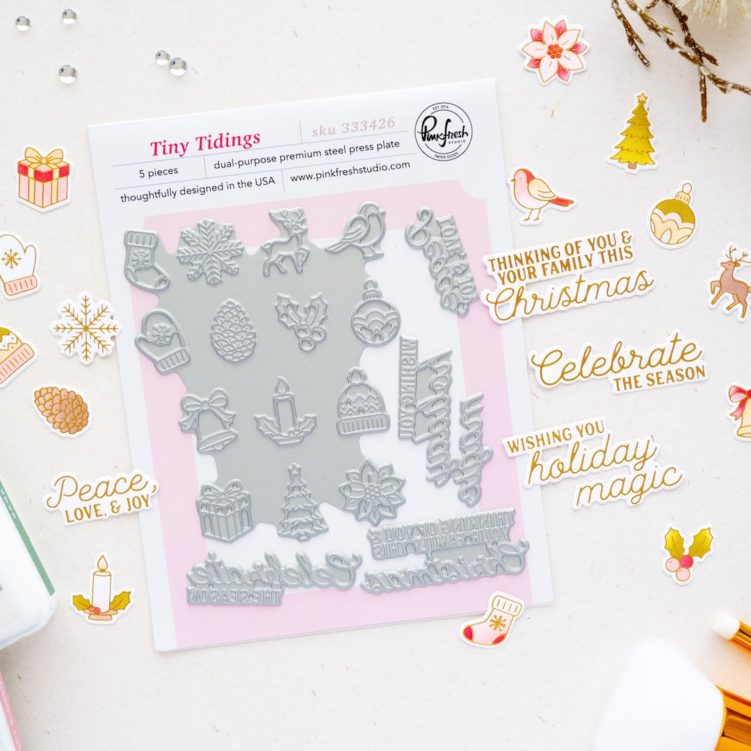 Pinkfresh Studio Tiny Tidings Press Plates 333426
