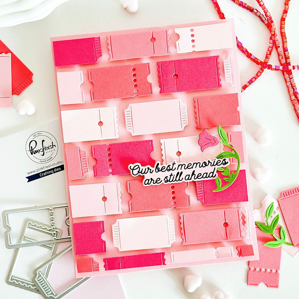 Pinkfresh Studio Trailing Grace Die 312025  Tickets Card