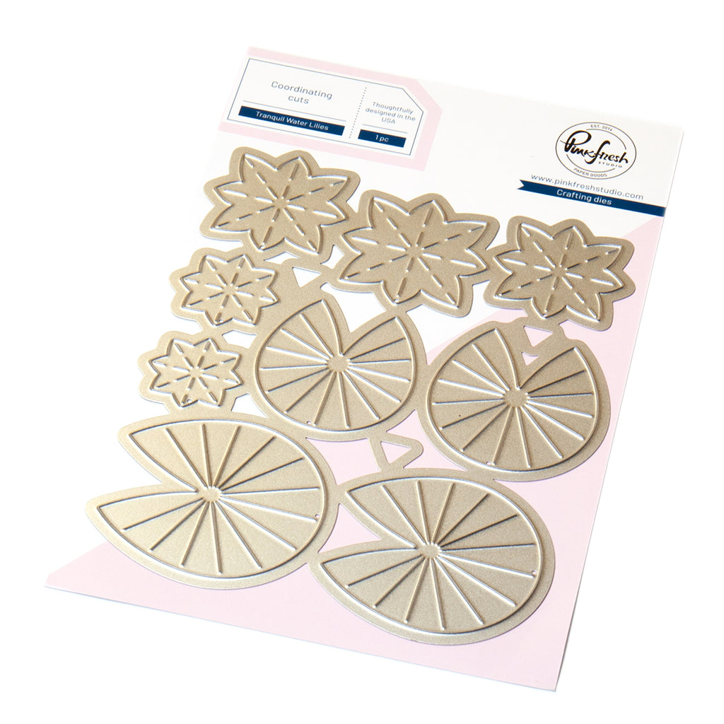 Pinkfresh Studio Tranquil Water Lilies Die And Stencils Bundle 283925
