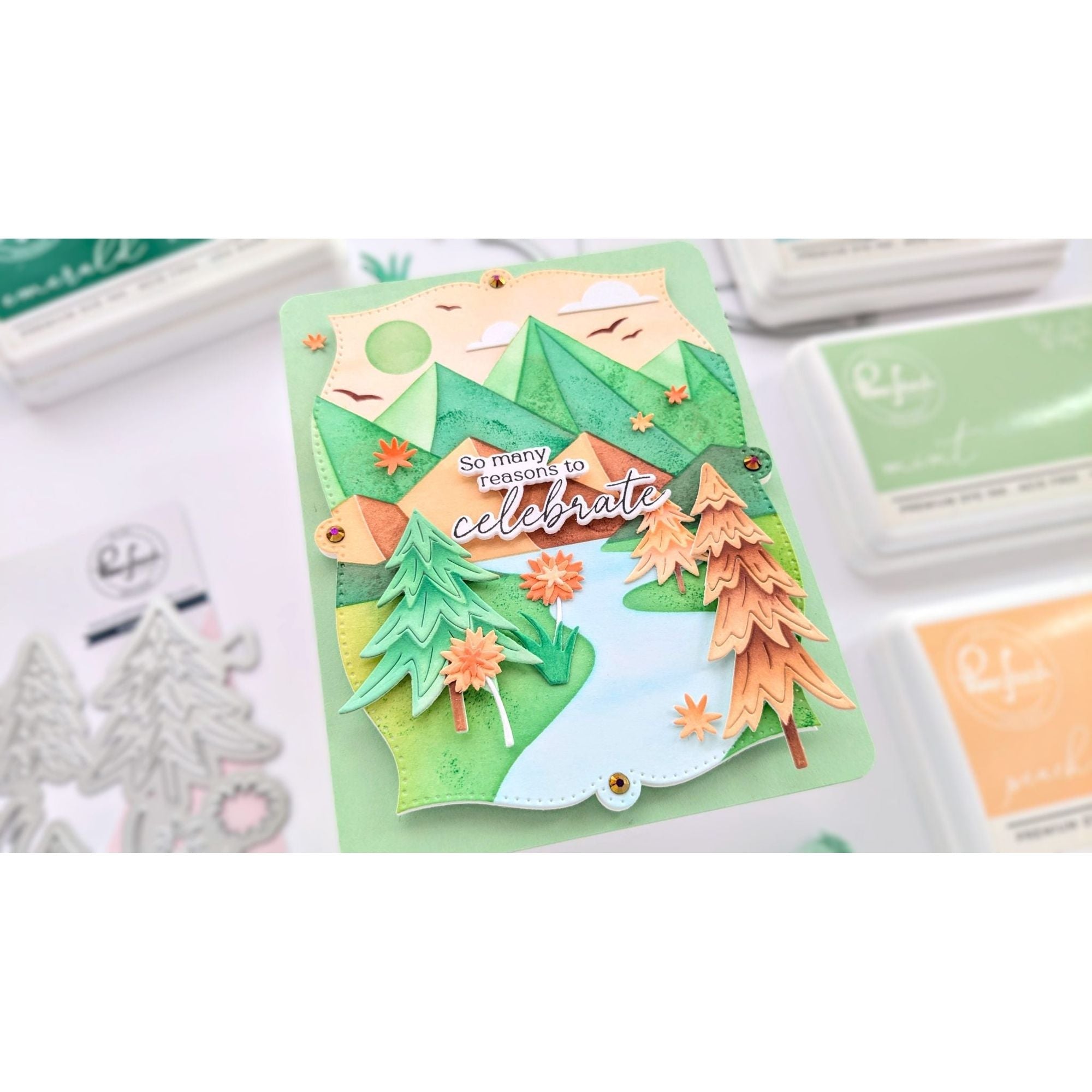 Pinkfresh Studio Trees Die 245624 Outdoors Scene Card | color-code:ALT02