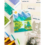Pinkfresh Studio Trees Die And Stencils Bundle Celebrating You Card | color-code:ALT01