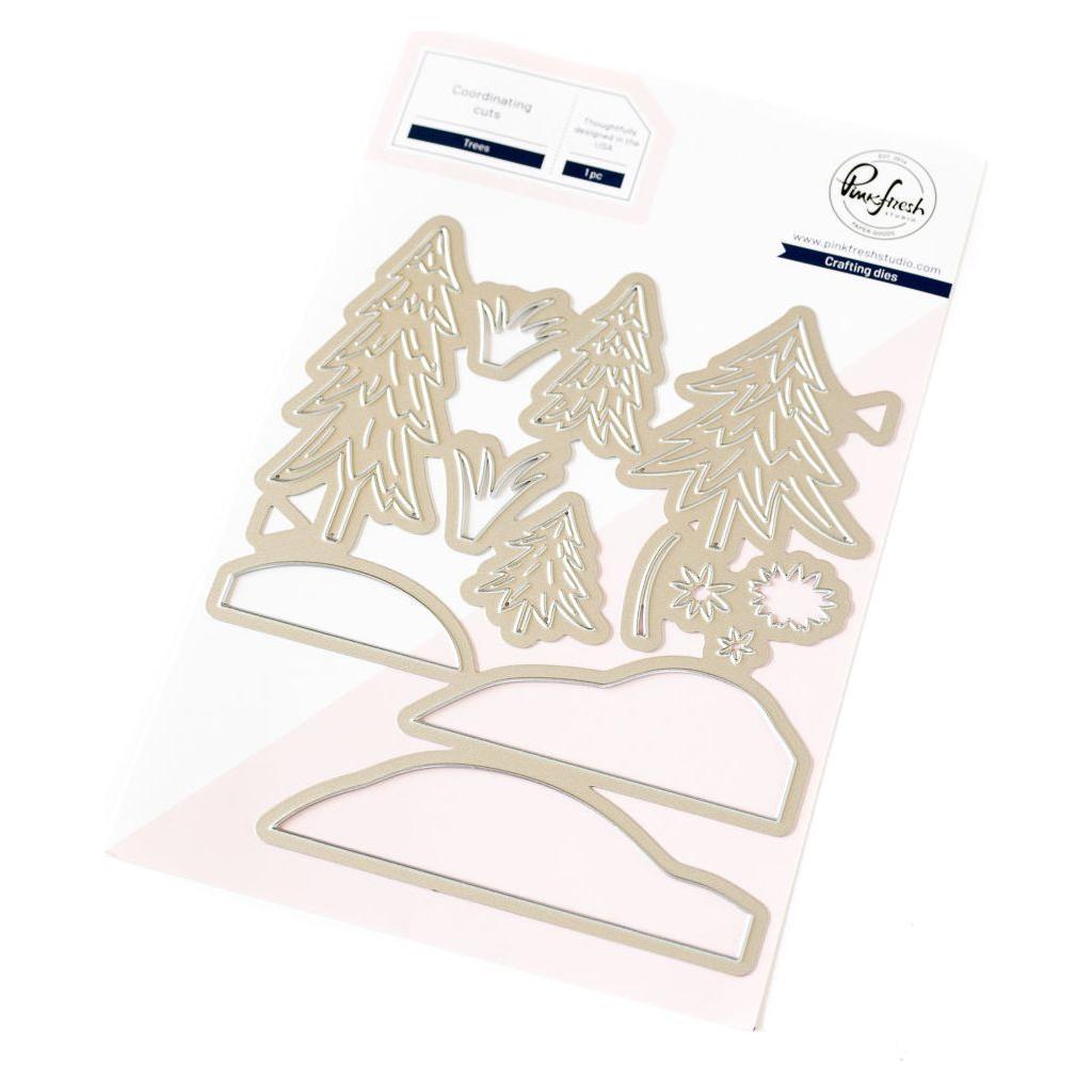 Pinkfresh Studio Trees Die And Stencils Bundle Diecutting Set