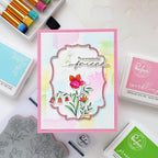 Pinkfresh Studio Trees Stencils 245724 To A Wonderful Friend Card