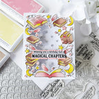 Pinkfresh Studio Twilight Tales Clear Stamps 294725 Books Card