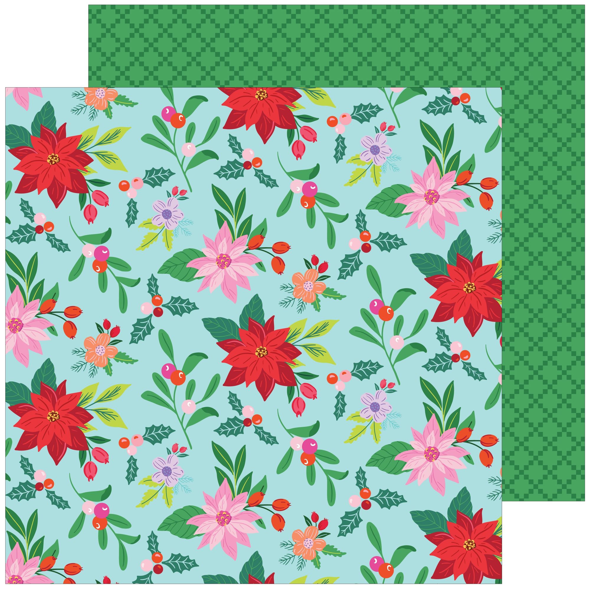 Pinkfresh Studio Very Merry Christmas 12 x 12 Paper Pack 296225 Bright Florals
