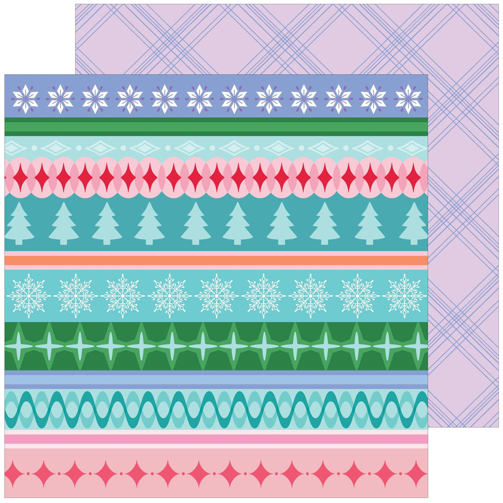 Pinkfresh Studio Very Merry Christmas 12 x 12 Paper Pack 296225 Holiday Borders