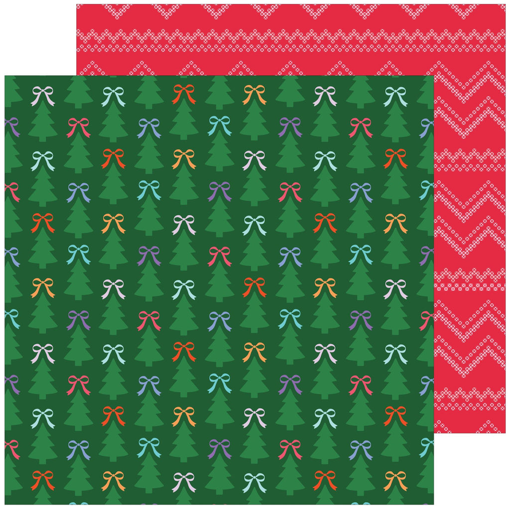 Pinkfresh Studio Very Merry Christmas 12 x 12 Paper Pack 296225 Holiday Christmas Trees