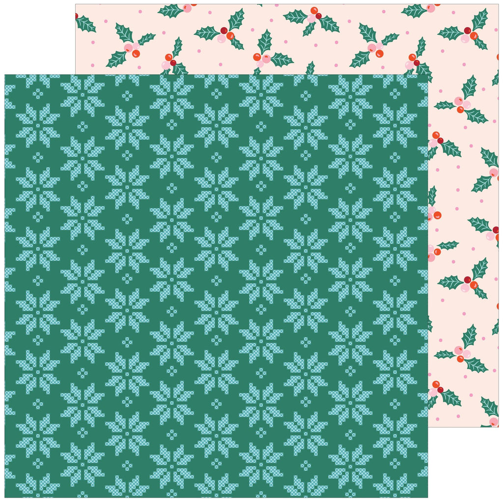 Pinkfresh Studio Very Merry Christmas 12 x 12 Paper Pack 296225 Sweater Snowflakes