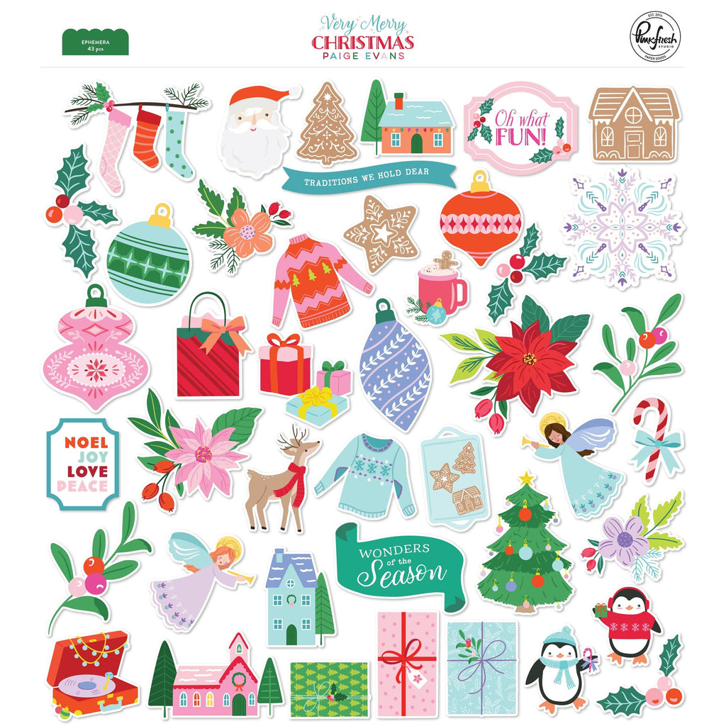 Pinkfresh Studio Very Merry Christmas Ephemera 297725