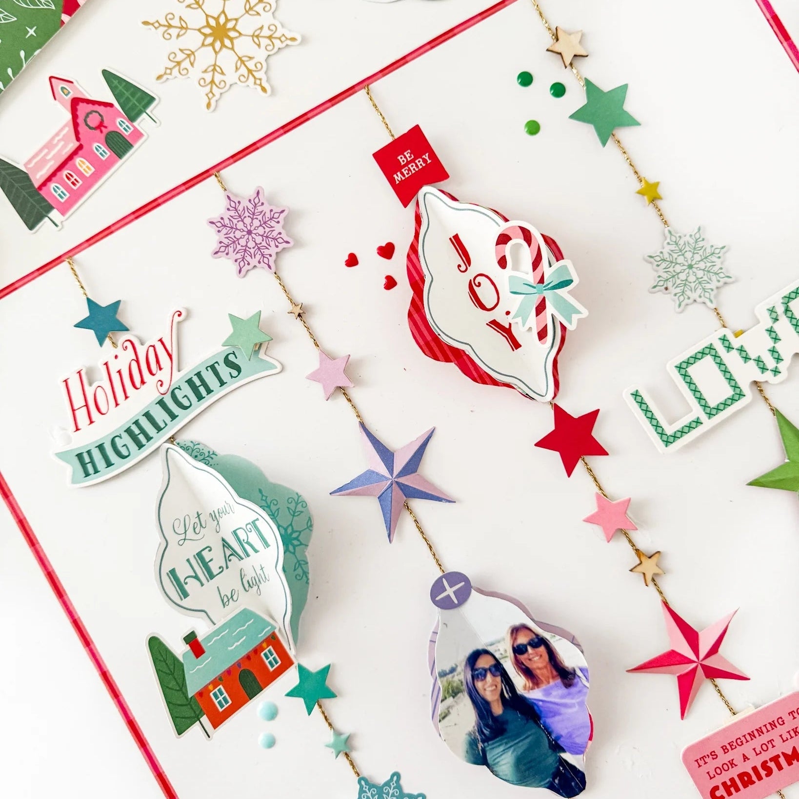 Pinkfresh Studio Very Merry Christmas Puffy Alpha Stickers 298125 Festive Scrapbook Layout | color-code:ALT02
