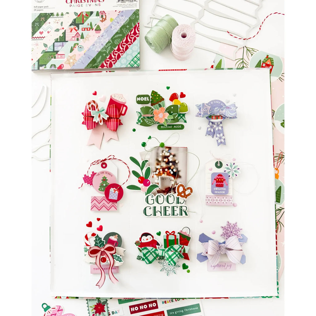 Pinkfresh Studio Very Merry Christmas Puffy Alpha Stickers 298125 Holiday Bows Layout | color-code:ALT03