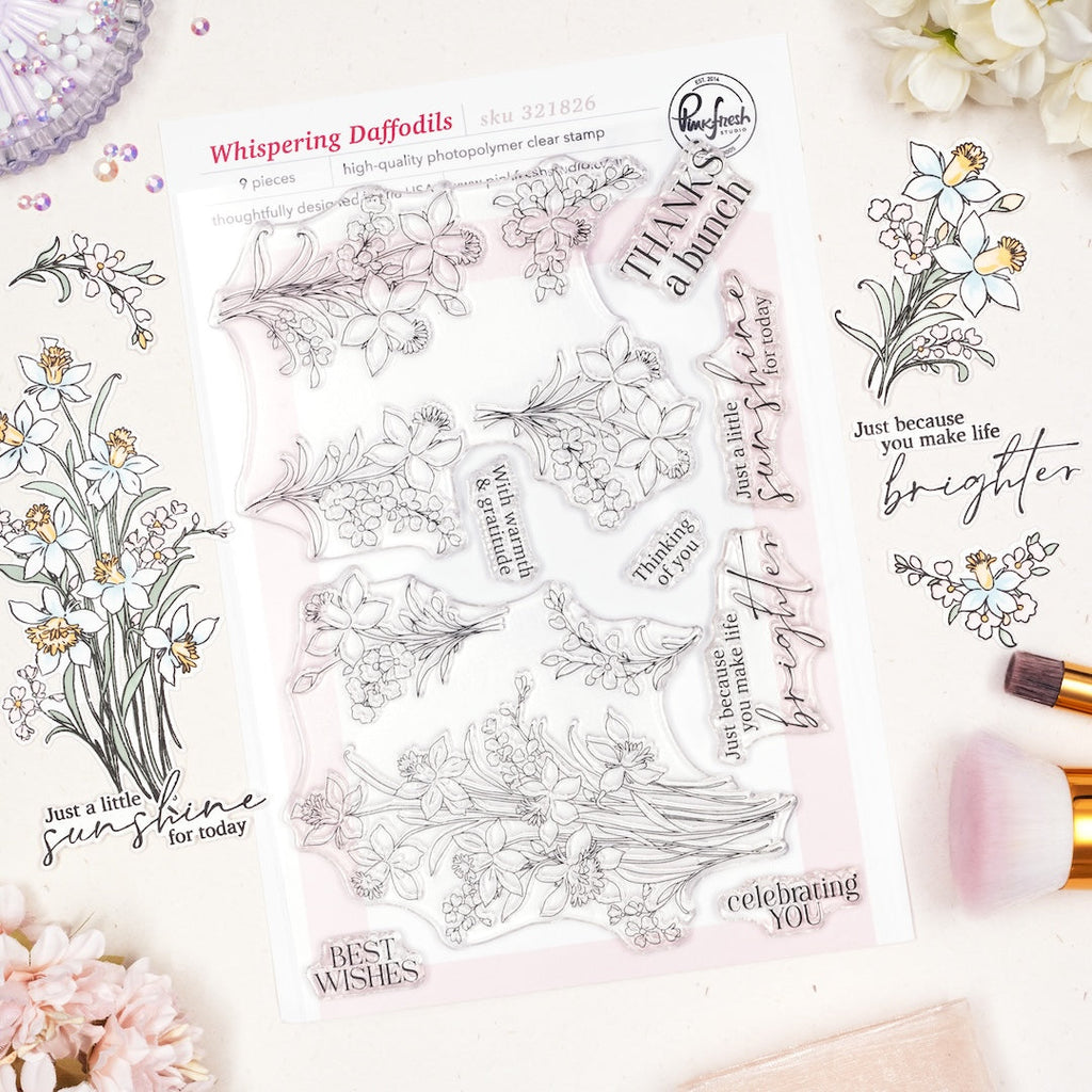 Pinkfresh Studio Whispering Daffodils Clear Stamps 321826
