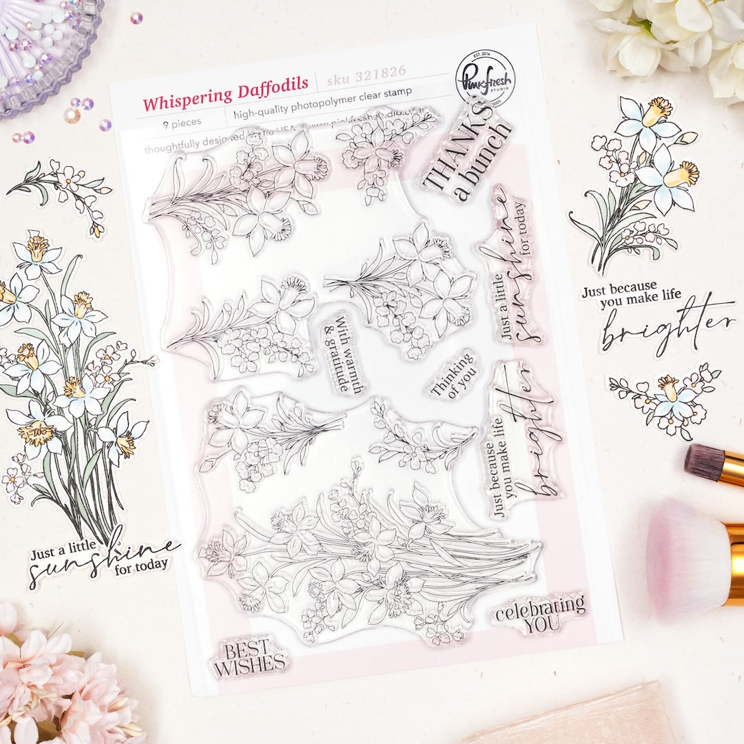 Pinkfresh Studio Whispering Daffodils Clear Stamps 321826