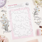 Pinkfresh Studio Whispering Daffodils Clear Stamps Dies Stencils And Washi Tape Bundle 321926 Dies