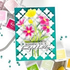 Pinkfresh Studio Wildflower Elegance Die 307625 Jody Wishing You a Beautiful Birthday Card