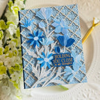 Pinkfresh Studio Wildflower Elegance Die 307625 Kailash Holding you close in my thoughts card