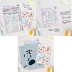 Pinkfresh Studio Woodland Trails Clear Stamps Dies And Stencils Bundle