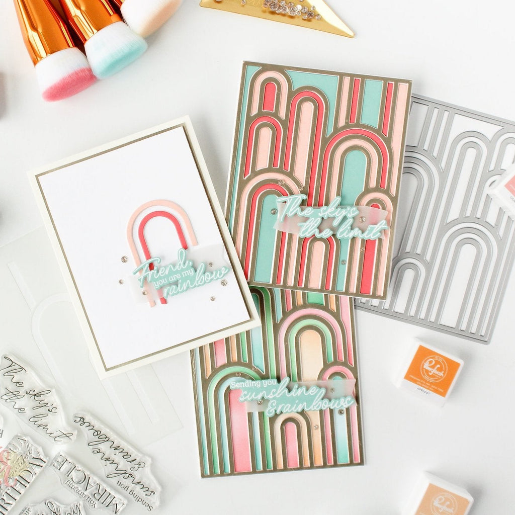 Pinkfresh Studio You Are My Rainbow Clear Stamps 271025 Modern Encouragement Cards | color-code:ALT01