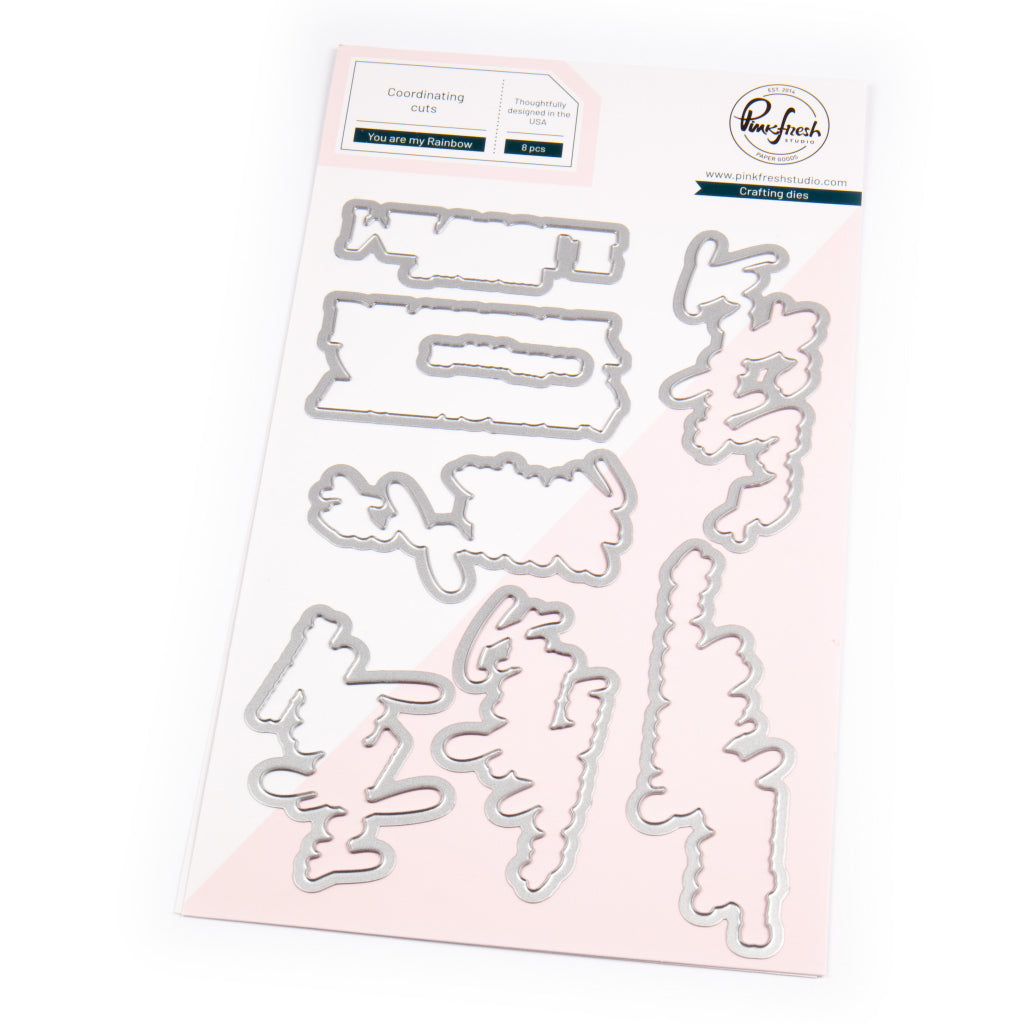 Pinkfresh Studio You Are My Rainbow Stamps And Dies Bundle 271125