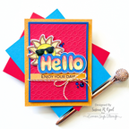 Simon Says Stamp Pinpoint Circle Background Wafer Dies s924 Cheering for You Hello Card