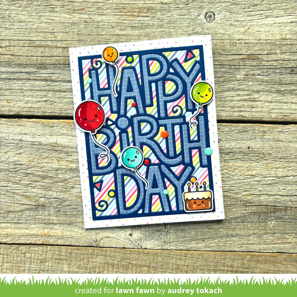 Lawn Fawn All the Smiles Clear Stamps lf3423 HBD