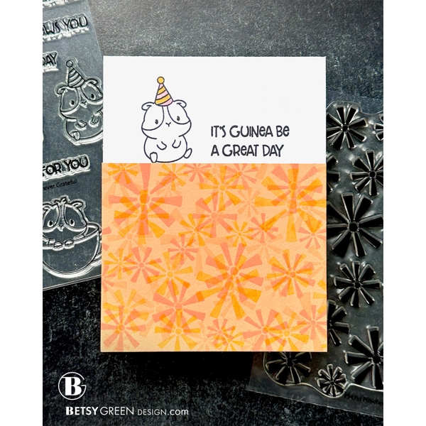 Simon Says Clear Stamp Pinwheel Party Background 1347ss Beautiful Moments Birthday Card