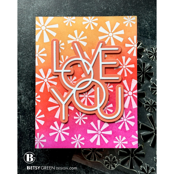 Simon Says Clear Stamp Pinwheel Party Background 1347ss Beautiful Moments Love Card