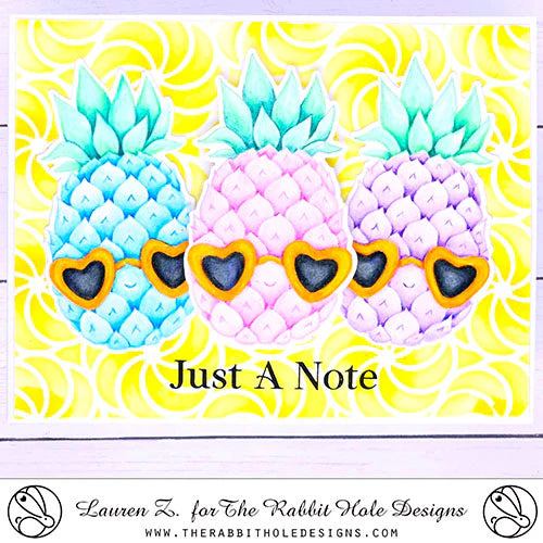 The Rabbit Hole Designs Candy Twist Stencil trh-004s just a note