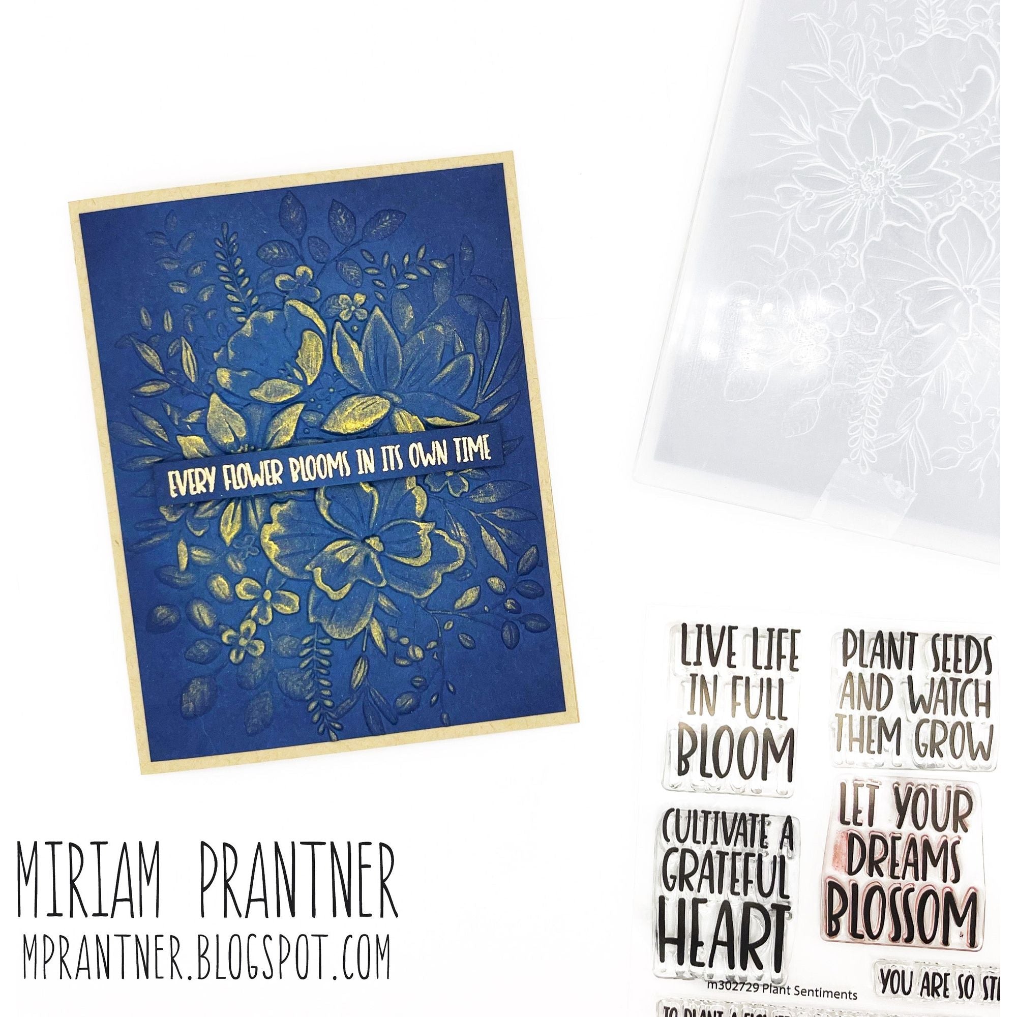 Simon Says Clear Stamps Plant Sentiments m302729 Just A Note Encouragement Card