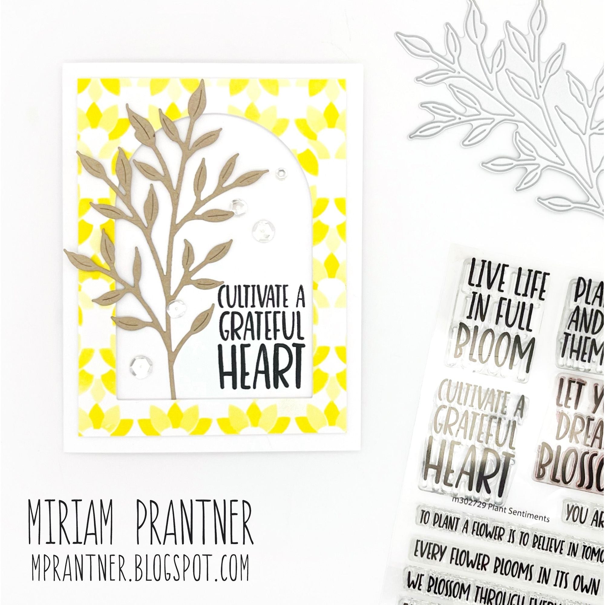 Simon Says Clear Stamps Plant Sentiments m302729 Just A Note Encouragement Card | color-code:ALT04