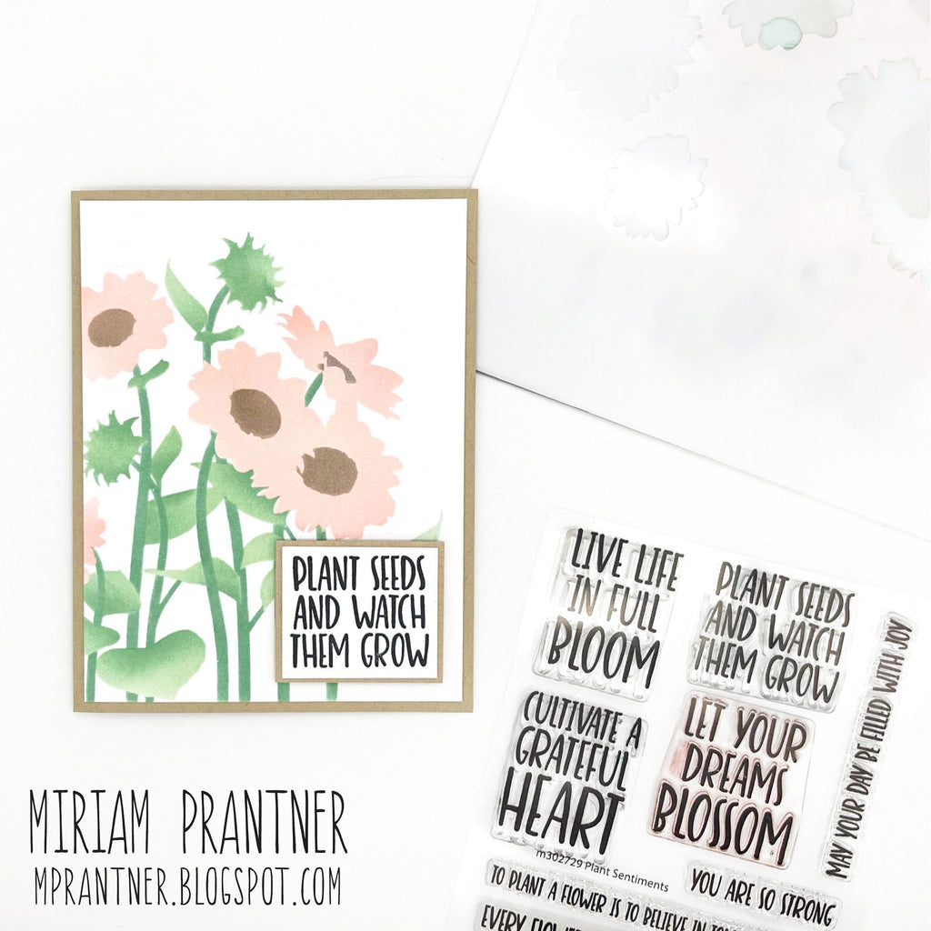 Simon Says Clear Stamps Plant Sentiments m302729 Just A Note Encouragement Card | color-code:ALT05
