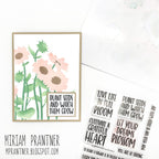 Simon Says Clear Stamps Plant Sentiments m302729 Just A Note Encouragement Card | color-code:ALT05