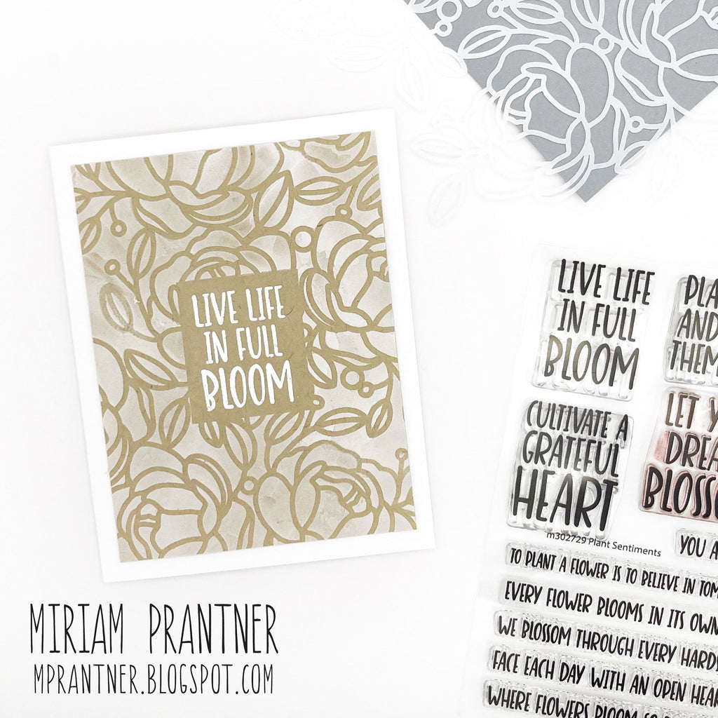 Simon Says Clear Stamps Plant Sentiments m302729 Just A Note Encouragement Card | color-code:ALT06