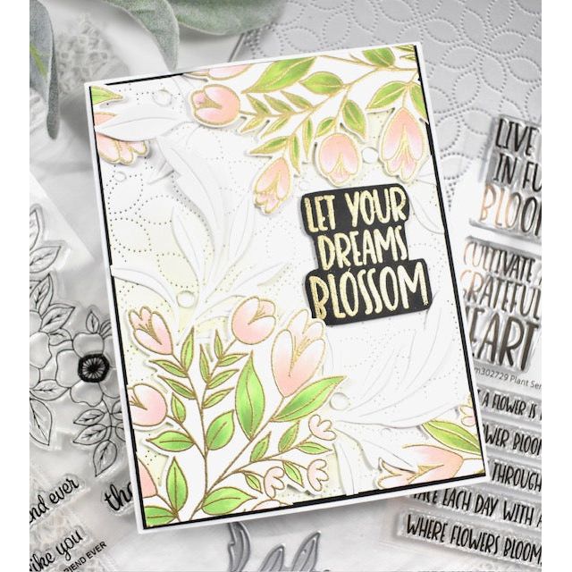 Simon Says Clear Stamps Plant Sentiments m302729 Just A Note Encouragement Card | color-code:ALT08