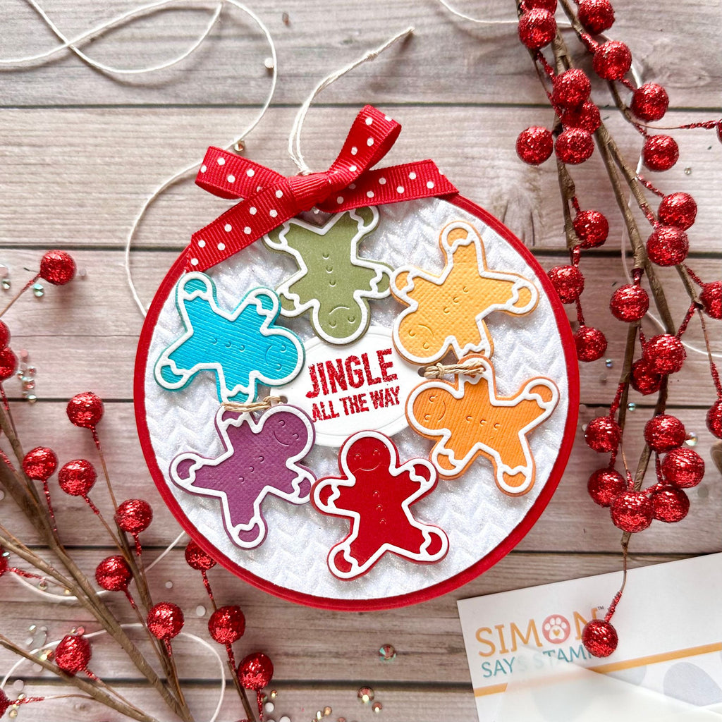 Simon Says Stamps and Dies Plaque Slides set1073ls Sugar and Spice Christmas Card