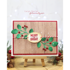 Simon Says Stamp Plaque Slides Wafer Dies 1351sdc Sugar and Spice Holiday Card