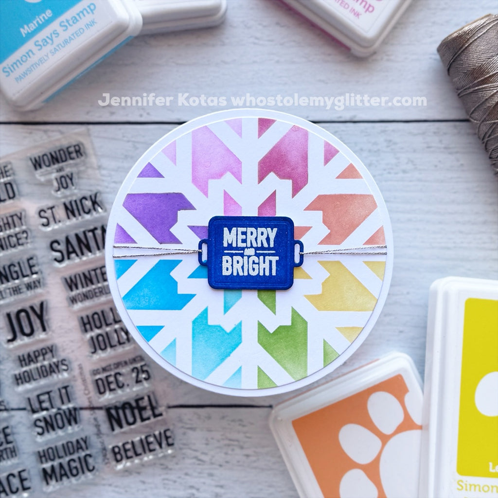 Simon Says Stamps and Dies Plaque Slides set1073ls Sugar and Spice Christmas Card