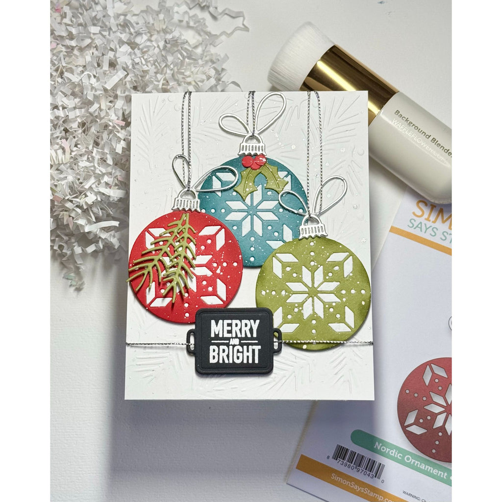 Simon Says Stamp Plaque Slides Wafer Dies 1351sdc Sugar and Spice Holiday Card