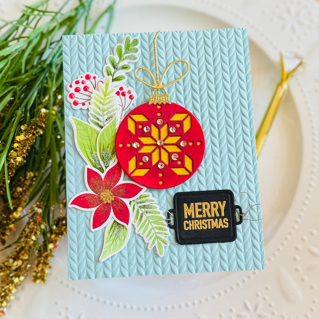 Simon Says Stamps and Dies Plaque Slides set1073ls Sugar and Spice Christmas Card